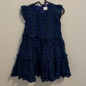 Crewcuts Blue and Green Plaid Girls Dress